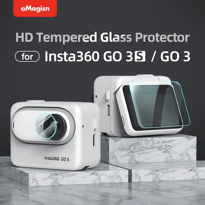Filem Kaca Bajaan Skrin Insta360 GO 3S GO 3, aMagisn, Filem Pelindung, Aksesori Kamera Gerakan Camera Accessories Dslr