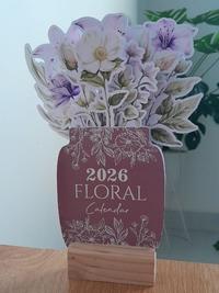 Gambar LEMBAR BELAJAR Kalender Meja Mini Aesthetic 2026 Tatakan Kayu - Floral Kalender dari Lembar Belajar Kab. Purworejo 2 Tokopedia