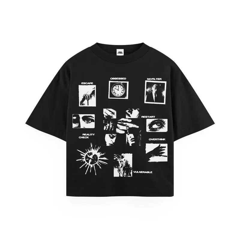 WRLDSTUDIOS_ Boxy Fit Oversized Mindscape Kaos Oversize UnisexCotton Combed 200 - 210 gsm 1
