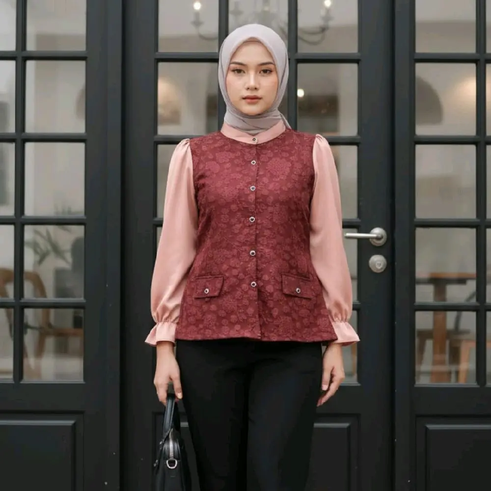 ZALIKA KEMEJA BLOUSE FUKURO JAGUAR EMBOS MEWAH MOTIF BUNGA DENGAN DISAIN ELEGAN ZALIKA KEMEJA BLOUSE FUKURO JAGUAR EMBOS MEWAH MOTIF BUNGA DENGAN DISAIN ELEGAN