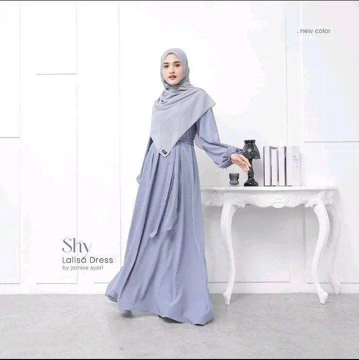 INARA DRESS GAMIS LEBARAN 2024 TERBARU BAHAN CRINKLE AIRFLOW LD 130 PANJANG 140 6