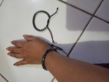Product Review of Gelang Tasbih Blustin Batu Cowok Model Tabung 33 Butir/Gelang Batu 6mm Bracelets Silver from R**🥀 1