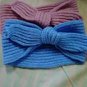 FAWA Bandana Puffy uk Bayi - 3 Tahun / Bandana Baby Lucu Korea Rajut Pita Anak New Born Premium Bando Bayi Headband Pom Pom Import Pita Anak Perempuan