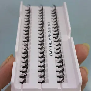 Bulu mata tanam [eyelash extension knot free] medium super lentik 12mm free mika penutup