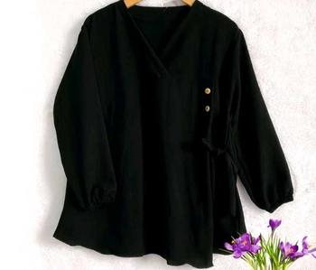 Product Review of Pakaian wanita atasan blouse Cringkel airflow remaja dewasa model terbaru kekinian yang lagi viral Baju Cantik Simple Nyaman from J**u 0