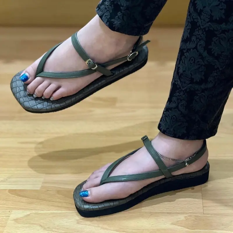 BB Crestellia 3cm Croco Karet 2024 sandal  terbaru 1