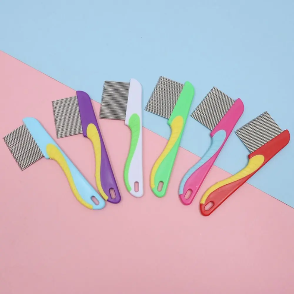 Pet Hair Accessories Stainless Steel Dog Flea Comb Seahorse Shape Fine Toothed Pet Hair Comb Long Short Lice Comb Massage
