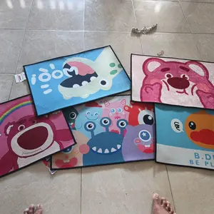 (3K) Keset Kamar Mandi Motif Kartun Lucu 40x60CM Kain Polyester Anti Slip PREMIUM