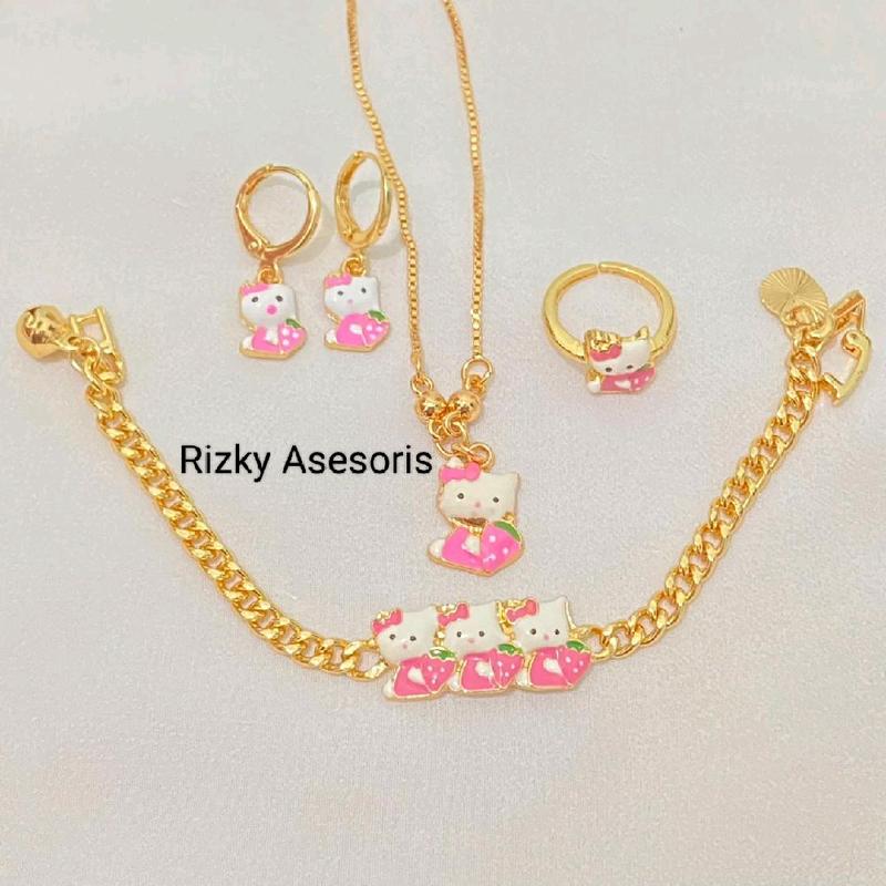 Set Perhiasan Xuping Anak Model Hello Kitty 2