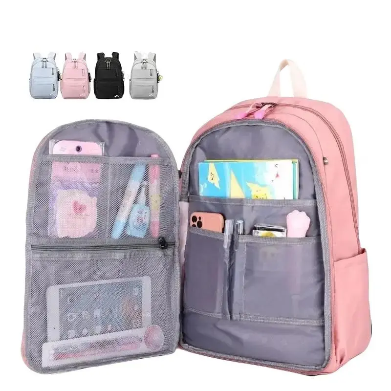 Tas Ransel Sekolah Anak Perempuan Gaya Kulkas Tas Punggung Anak Polos Tas Sekolah Anak Cewek SD Terbaru Fashion 0