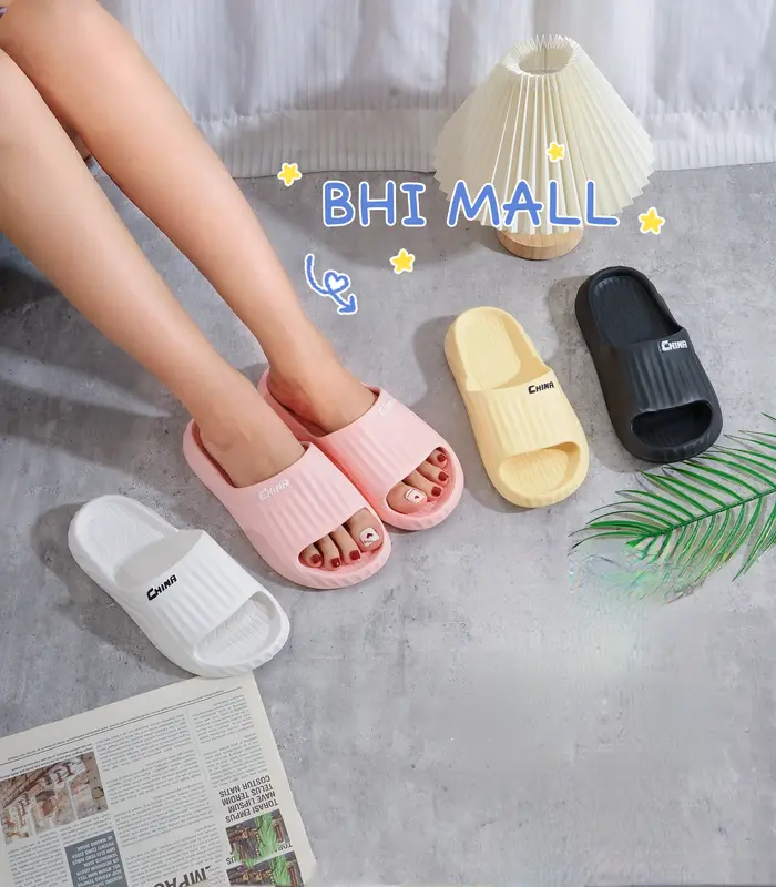 [ASFER]Sandal Pria Selop Wanita Indoor Outdoor Anti Slip Empuk Eva Rubber Import Kekinian Karet Shoes Sendal 3