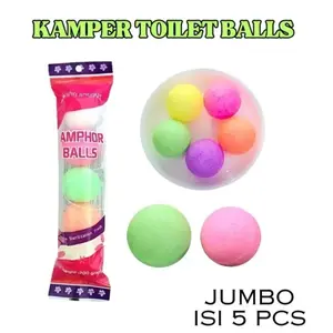 Kamper Toilet Ball Isi 5 Bola | Pengharum Ruangan Dapur Lemari | Penghilang Bau Anti Serangga Penjamuran Serbaguna