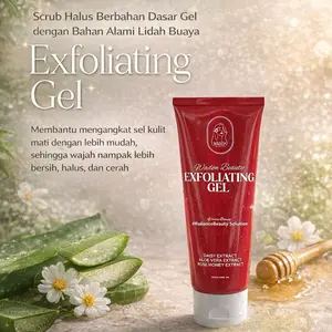 Wadon Beauty Exfoliating Gel Scrub Halus Berbahan Dasar Gel dengan Bahan Alami Lidah Buaya Membantu Mengangkat Sel Kulit Mati