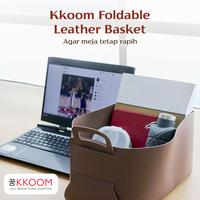 Gambar KKOOM Foldable Leather Basket • Keranjang Kulit Lipat Foldable Leather Basket • Keranjang Kulit Lipat • Organizer Box Tempat Penyimpanan Barang Serbaguna - black, large dari KKOOM Indonesia Kota Administrasi Jakarta Barat 2 Tokopedia
