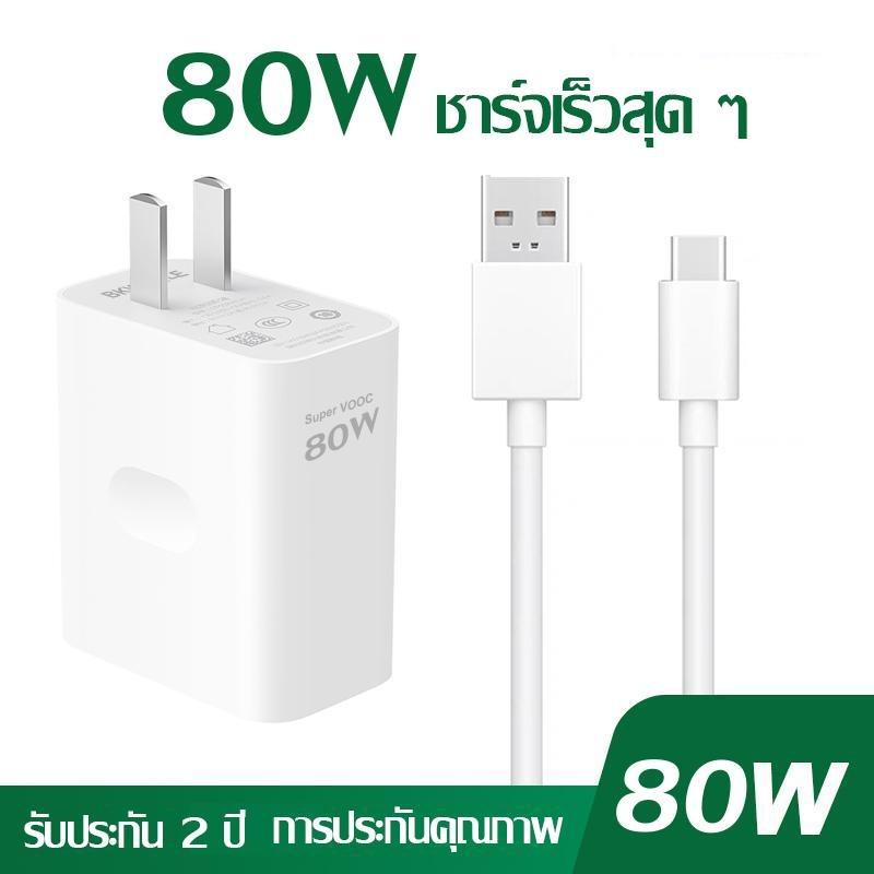 [ KEJIYA ] ชุดชาร์จเร็ว SuperFastCharging Type C 80W สายชาร์จ Type C ชาร์จเร็ว รับประกัน 1 ปี รองรับ