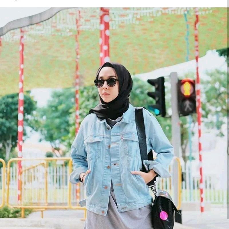 Jaket Jeans Denim Tebal Wanita Ready Ukuran M-XXXL 5