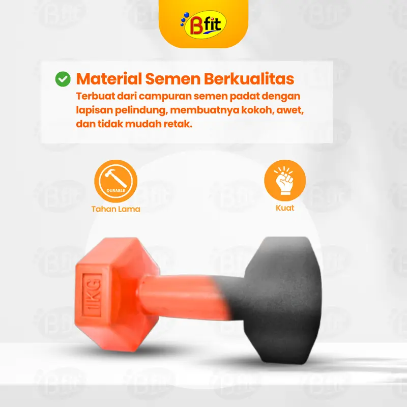 Bfit Cement Dumbbell 1kg - 1 Pcs 2