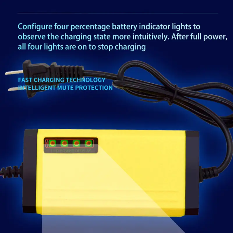 Cas Casan Aki Motor Mobil 12v 2A Portable Otomatis Charger Accu LED Display Indikator 7