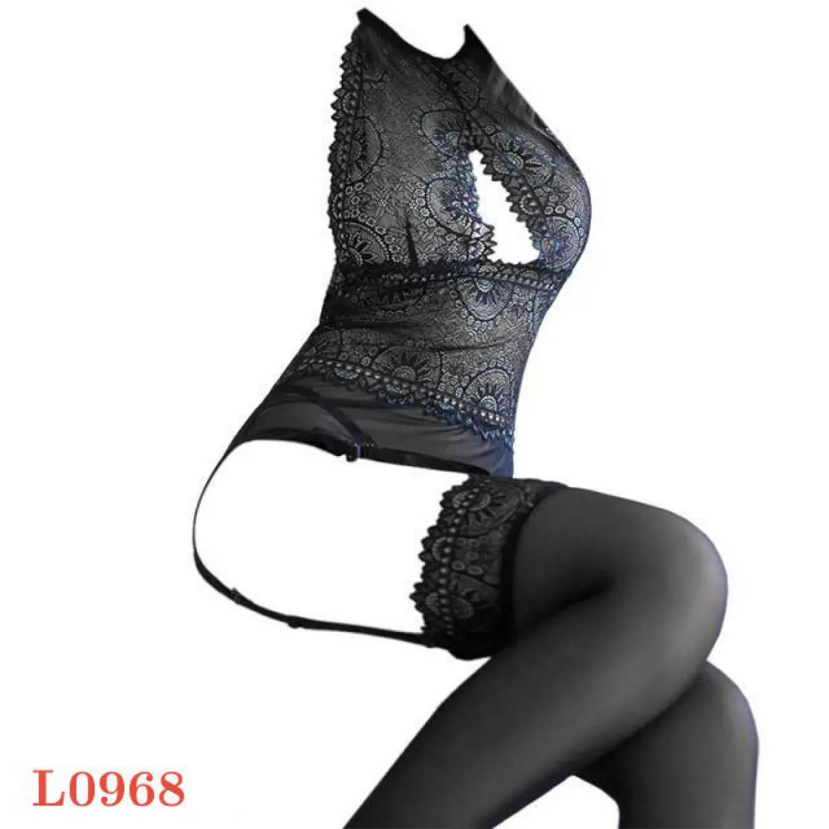 L0968 - Baju Tidur Hitam Import PK