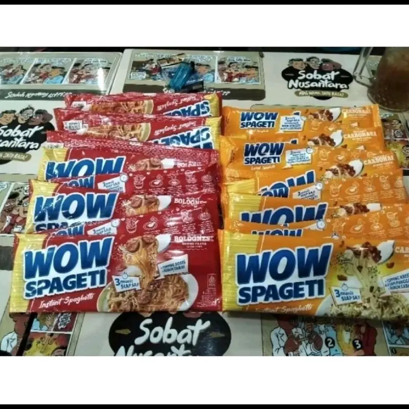 WOW Spageti Instant 3 menit siap saji (Bolognese, Carbonara, Aglio Olio spicy Garlic) 2