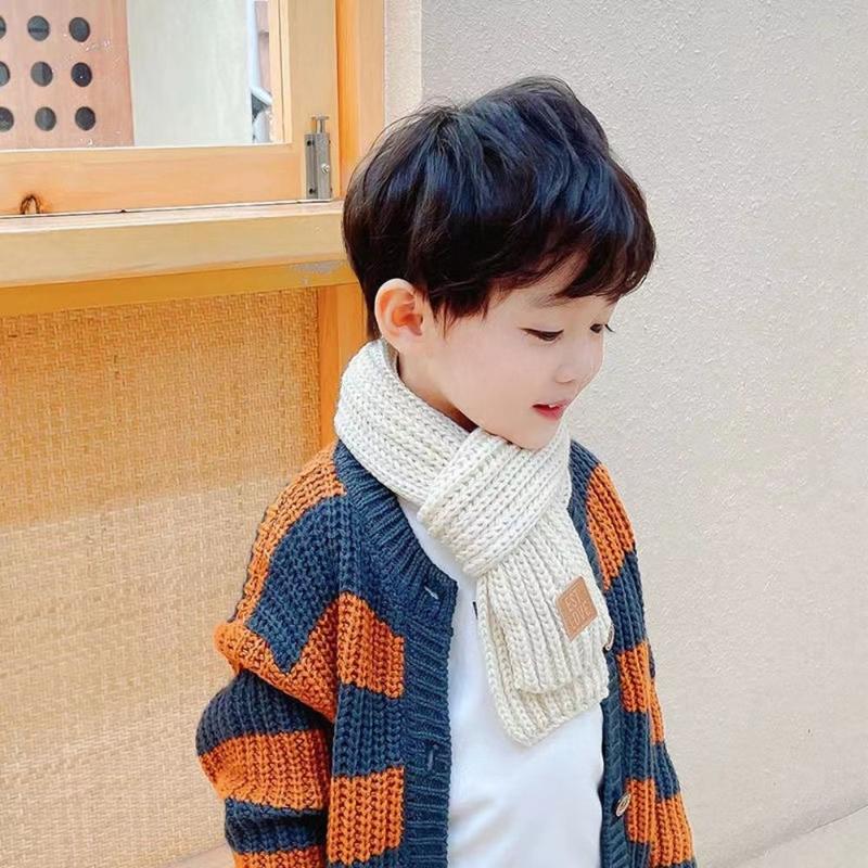 Fashion Warm Kids Scarf Thick Outdoor Neck Warmer Cute Soft Knitted Scarf Baby Boys Girls 3