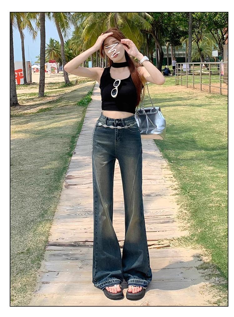 Product Introduction of Celana Jeans Wanita Highwaist Cutbray Jumbo Baggy Pants  Biru - Panjang wide leg jeans high  waist loose jeans  cutbray flare jeans gombrong retro denim outfit 2025 cut bray 001 6