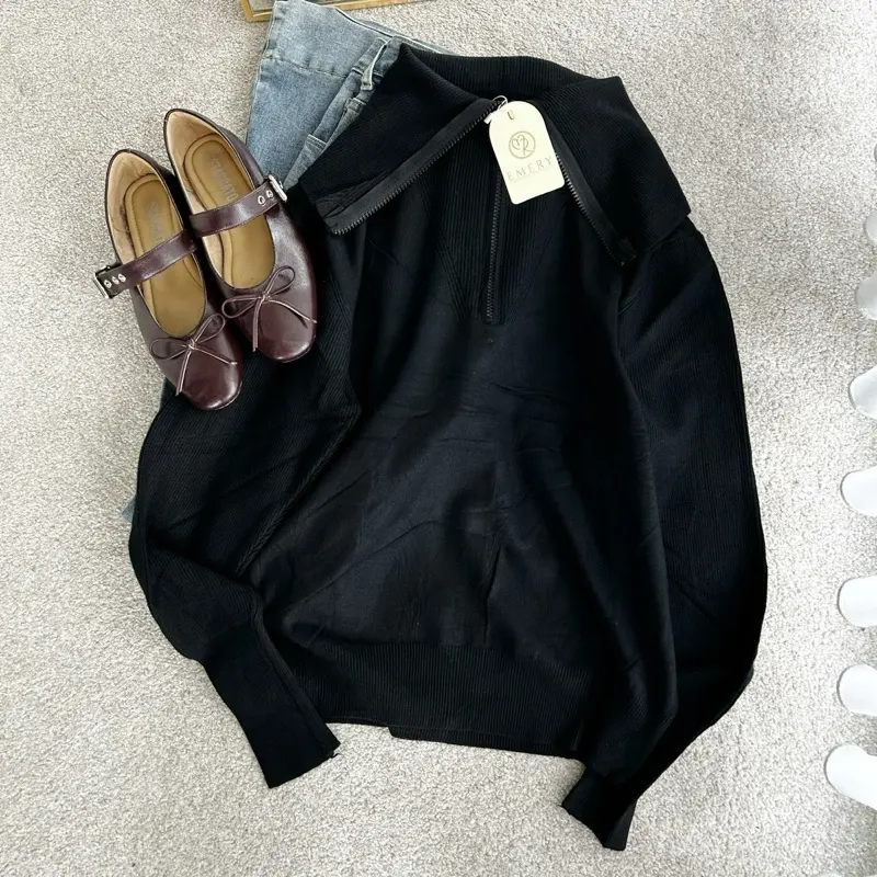 Zipper Knit Rosetta | Zipper Knit Turtleneck | Emery 5