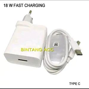 Charger OPO 18 watt tipe C opo A54 A55 A53 A52 A91 A92 A5 A9 putih kabel adaptor tipe C original