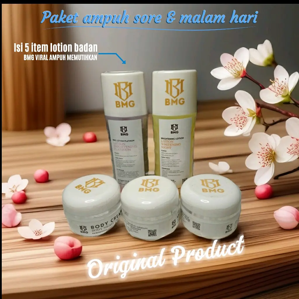 Paket Lotion Ampuh  Mengencangkan & Melembabkan Kulit Tanpa Bahan Kimia Berbahaya: Lotion Kuning & Ungu + 3 Body Cream Perawatan Pencerah & Memutihkan kulit Hitam
