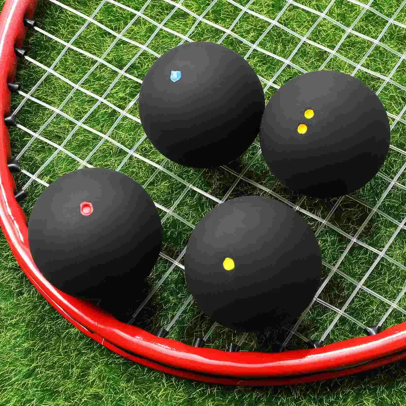 4 Pcs Squash Balls Decorative Sports Themed Party Favors Dot Black 1