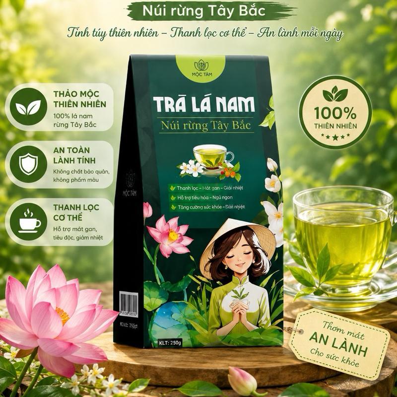 Hộp 60 Túi Trà Lá Nam Sen Ổi Chè Vằng Phan Tả Diệp Hoa Nhài Cỏ Ngọt Thanh Nhiệt Thanh Lọc Cơ Thể G.Cân - Tea trarong bien