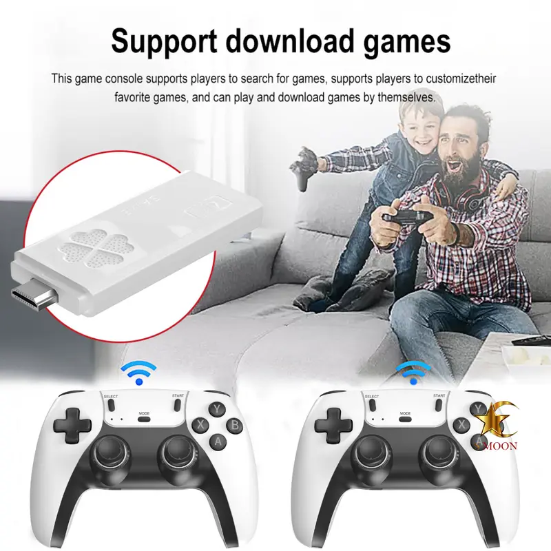 SMOON118P - PLAYGAME - DOUBLE STICK - 30.000+ GAMES - FOR TV + COMPUTER + PROYEKTOR - NO NEED WIFI 8
