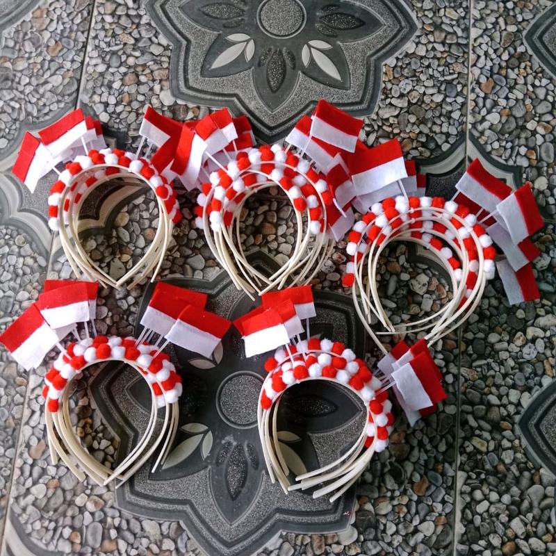 Bando Boxeas bando merah putih bando agustusan bando 17n bando pompom - Shop | Tokopedia