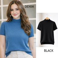 Gambar Blouse lengan pendek knit kerah tinggi Top Knitwear Knitted Wanita Atasan dari HighTech Store Kota Administrasi Jakarta Barat 1 Tokopedia