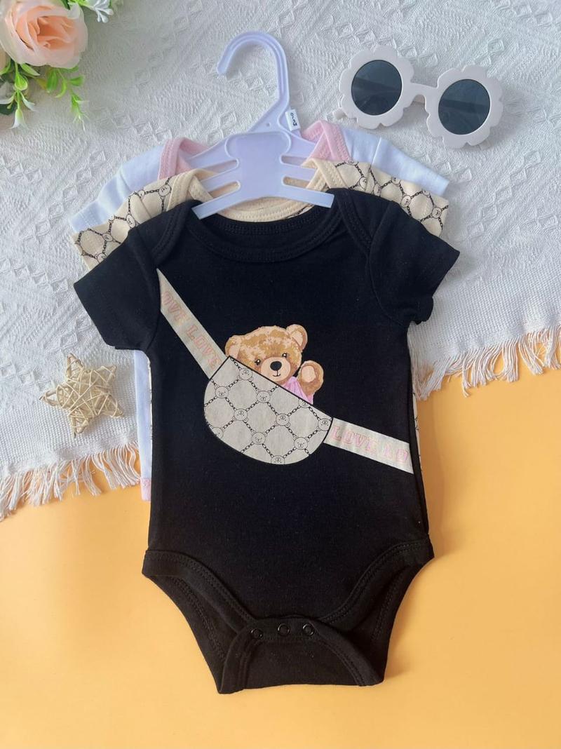 Product Introduction of Bodysuit Lengan Pendek Isi 3 Baby Boy dan Girl Bahan Katun Untuk Anak Laki Laki dan Perempuan Usia Newborn Sampai 9 Bulan 18