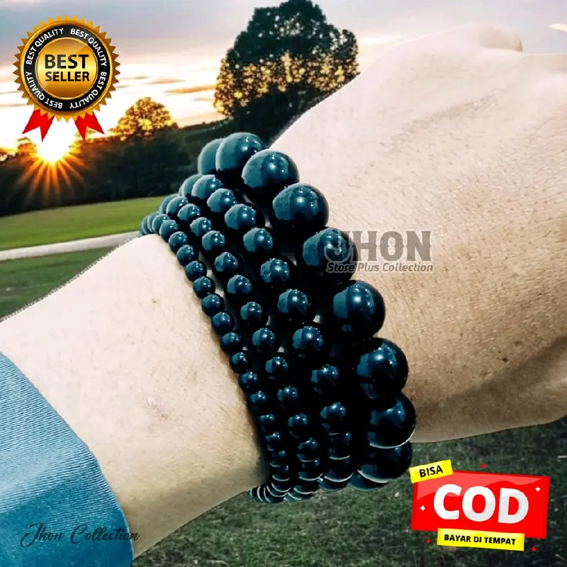 Gelang Black Onyx Untuk Pria dan Wanita | Aesthetic Bracelet | Gelang Trendy | Jhon Store Collection kupu 8