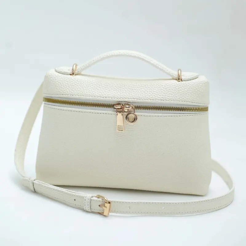 Tas slempang wanita loora piana Tas teng-teng Top Handle bag tas bahu wanita tali bisa diatur Black Kulit 2