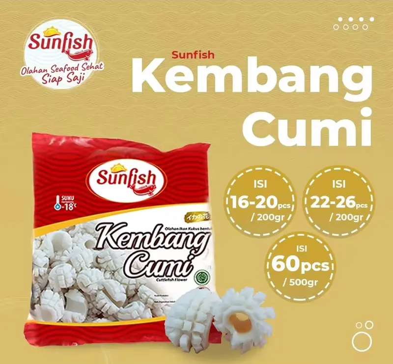 Sunfish kembang cumi seafoods bakar Frozen Makanan Laut Ikan Segar 1