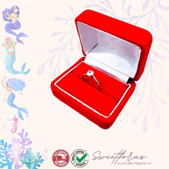 Gambar Kotak CincinBludru Merah Hitam Biru | Black Red & Blue Velvet Ring Box - Merah dari Sweetforus Kab. Blitar Tokopedia