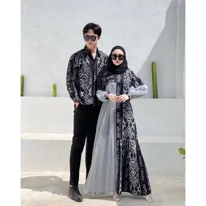 BAJU TENU SARRA (hitam) - BAJU TENUN LEBARAN COUPLE
