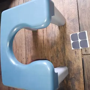 WC duduk Jongkok Kamar Mandi kloset jongkok flush kursi toilet duduk kursi jongkok plastik Non-slip Putih Biru