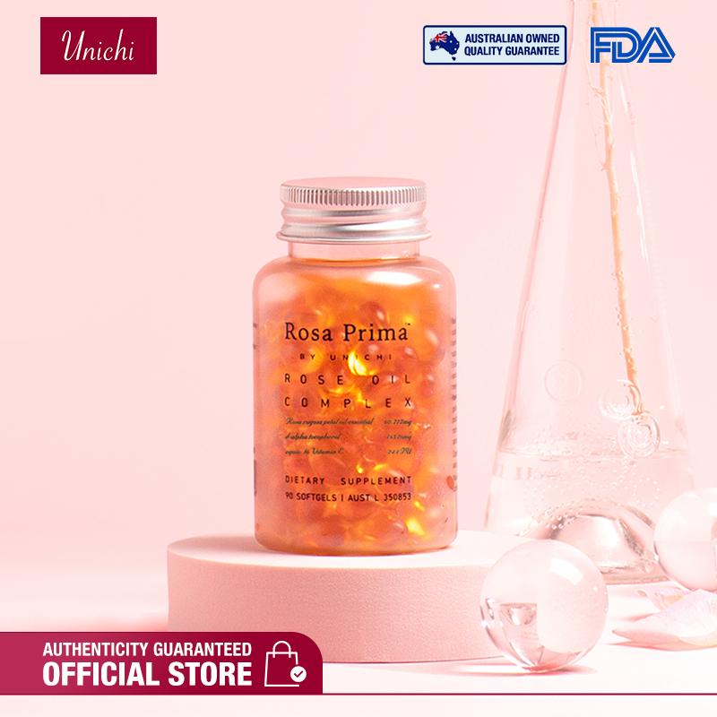 【Halal】Unichi Rosa Prima Rose Essential Oil Complex Brighten Skin ...