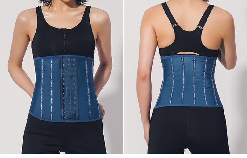 Product Introduction of Bikubear Sweat Shapewear Corset Black Waist Trainer Body Shaper with Adjustable Sweat Belt for Women 24
