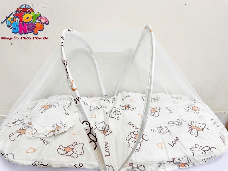 Combo Bộ Màn + Gối + Đệm Ngủ Chống Muỗi Cho Bé mùng  chắn