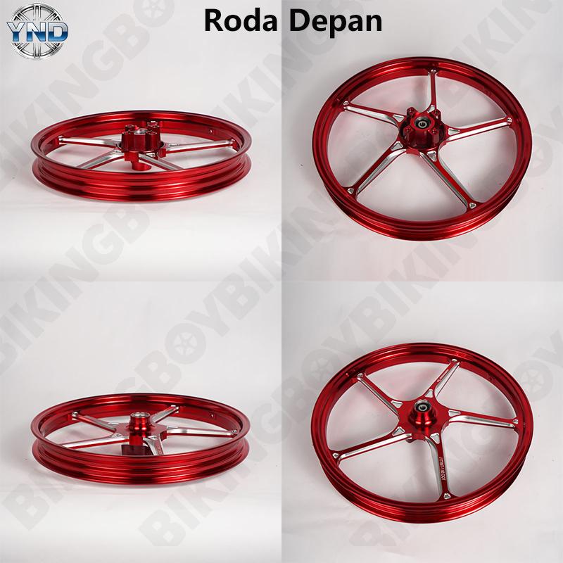 Velg Racing Rims Ring 17 CNC 1.6x17 Plug & Play - 1 Set Siap Pakai untuk Yamaha MX King 150 | 4 Hole Depan & 5 Hole Belakang,BIKINGBOY
