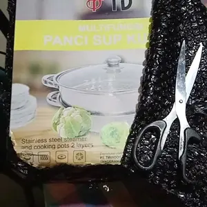 ZRC panci Kukus 2 Susun dandang Tutup Kaca panci Siomay kukusan Stainless Steel Kitchenware panci original stainliess tahan terhadap panas