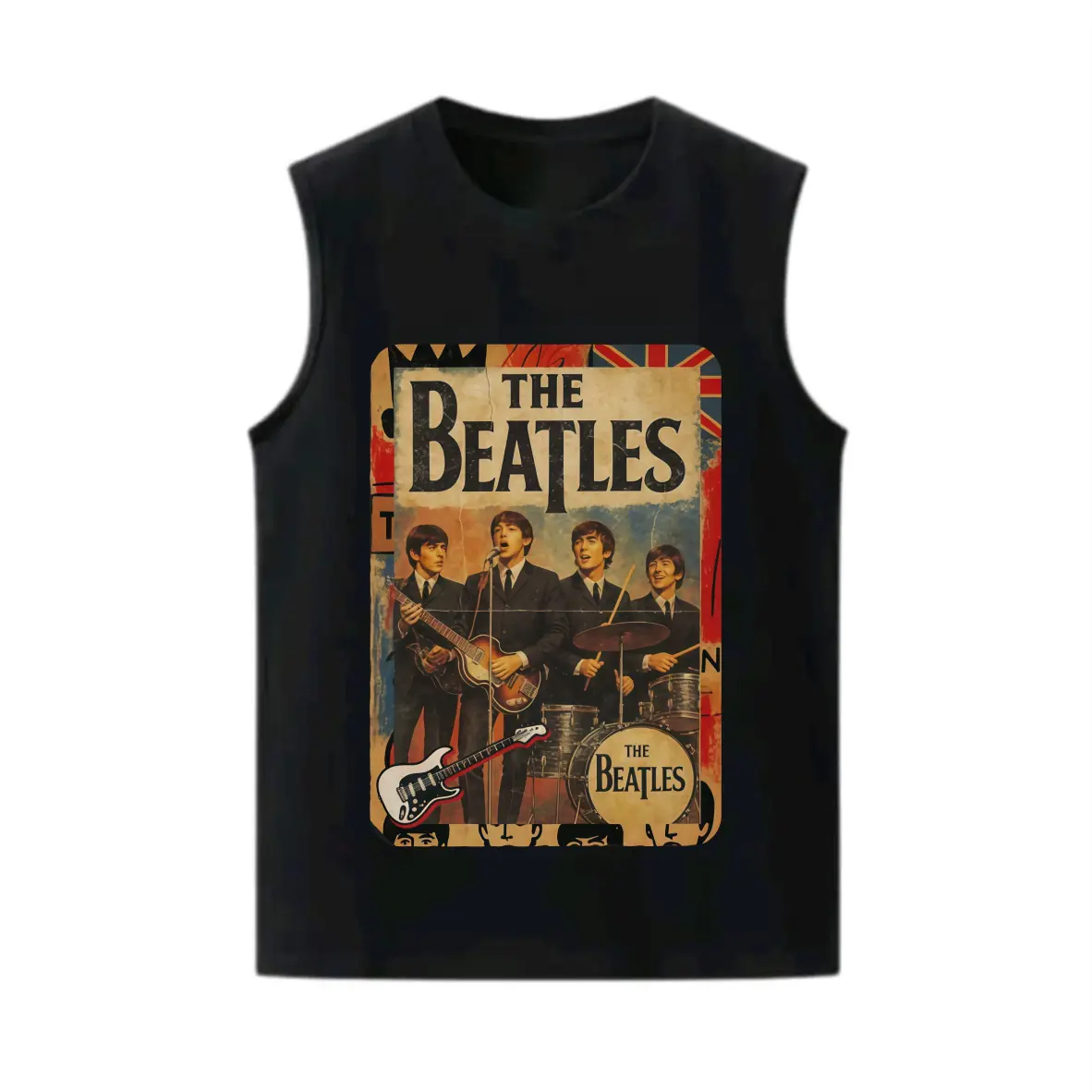 Singlet / Kaos tanpa lengan / Kaos Dalam / T-shirt Distro / Singlet THE BEATLES DH Pria Murah