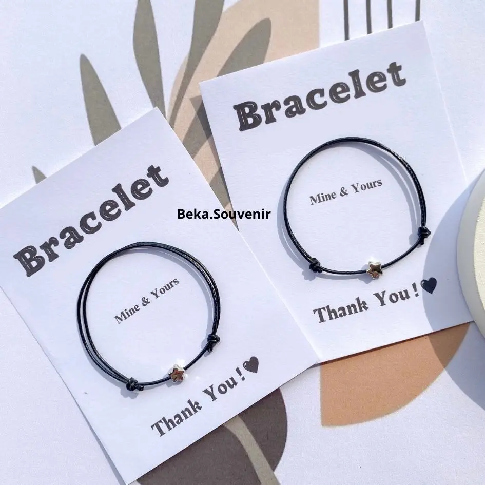 [2pcs] Gelang couple bintang minimalis Silver