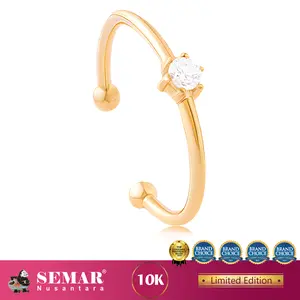 Cincin Emas Aesthetic Korea Simple Naomie Open Ring Gold 10K Semar Nusantara - Limited Edition
