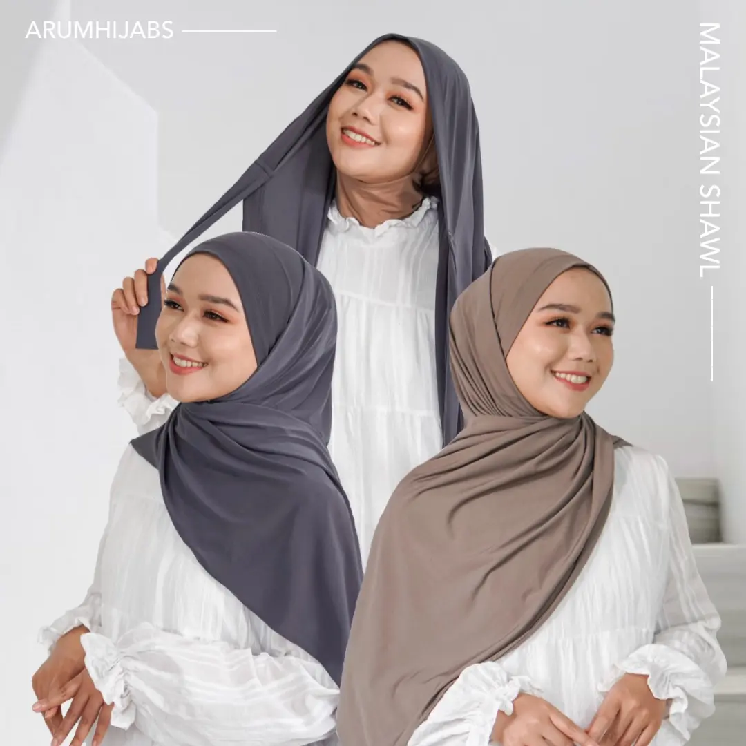 Mima Malaysia Shawl Pashmina Instan Jersey Tali Jilbab Muslim
